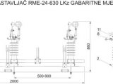 Linijski rastavljači za vanjsku montažu - SR 24 630-LKz gabaritne mjere